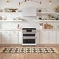 Cafe 30" Slide-IN Front Control Dual-Fuel Double Oven with Convection Range in Matte White with Brushed Bronze Handle, , large