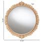 Baxton Studio Caitlin Round Accent Wall Mirror in Antique Gold, , large