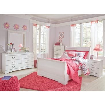 Signature Design by Ashley Anarasia 5-Piece Full Bed Room Set in White, , large