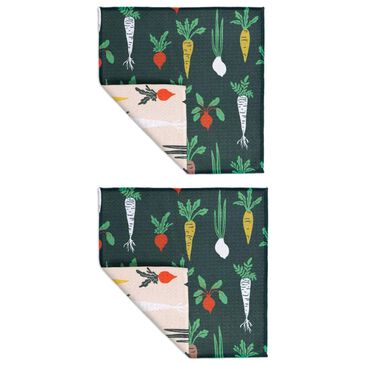 MuKitchen Vibe Dish Cloth in Root Veggies and Multicolor (Set of 2), , large