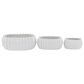 Maple and Jade 6" x 17" Oval Farmhouse Planter in White (Set of 3), , large