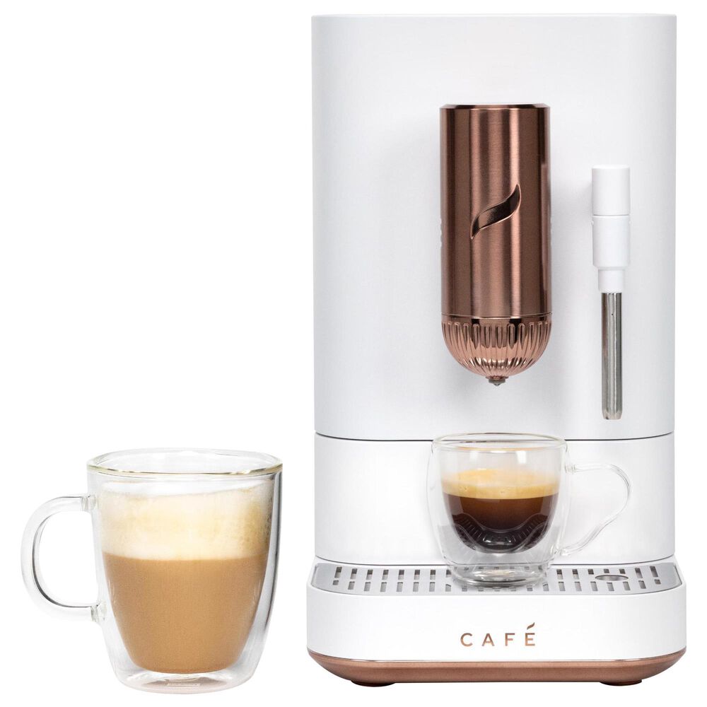 Cafe 40.5 Oz Affetto Espresso Machine in Matte White, , large