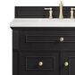 James Martin Vanities Lorelai 36" Single Vanity in Black Onyx with 3 cm Arctic Fall Solid Surface Top, , large