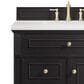 James Martin Vanities Lorelai 36" Single Vanity in Black Onyx with 3 cm Arctic Fall Solid Surface Top, , large
