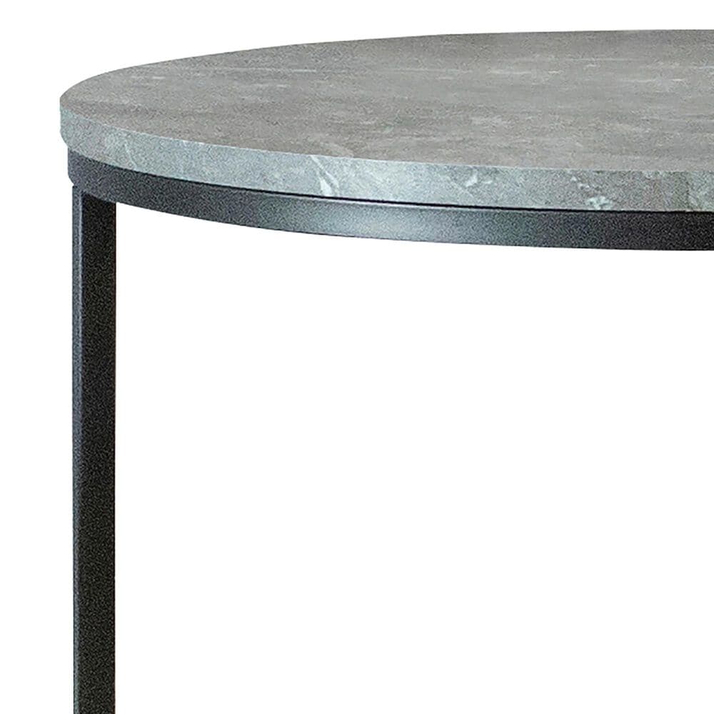 Pacific Landing Round End Table in Grey and Gunmetal, , large