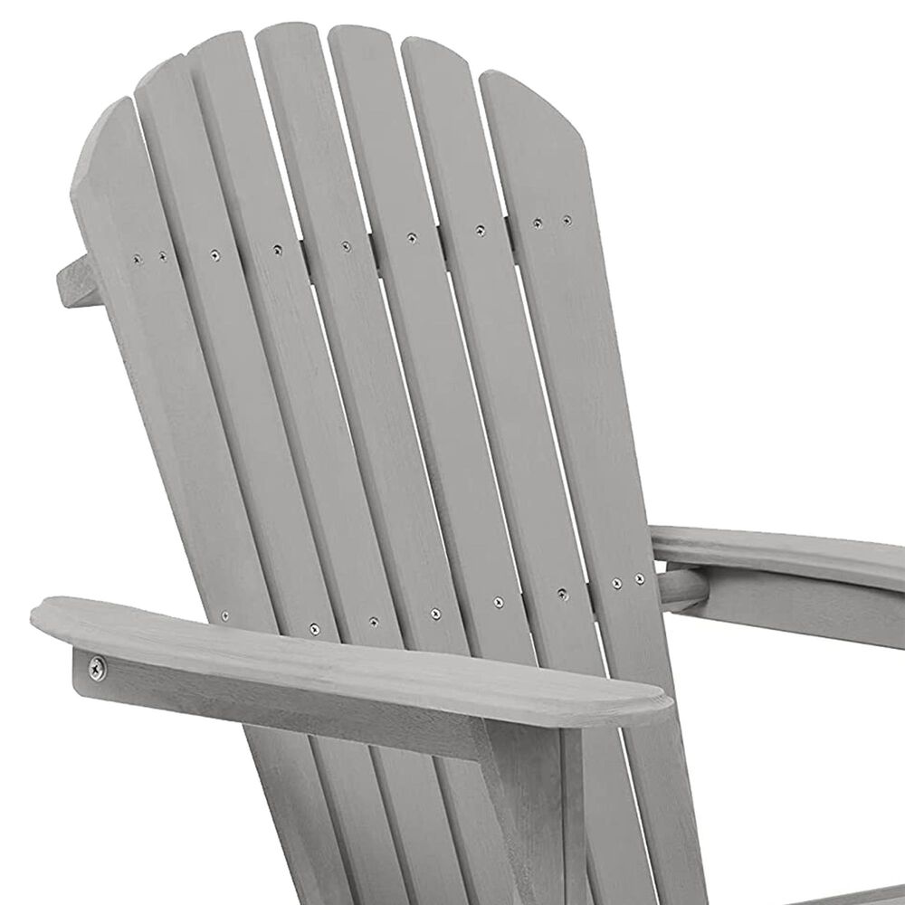 Hearth and Haven Outdoor Folding Adirondack Chair in Gray &#40;Set of 2&#41;, , large