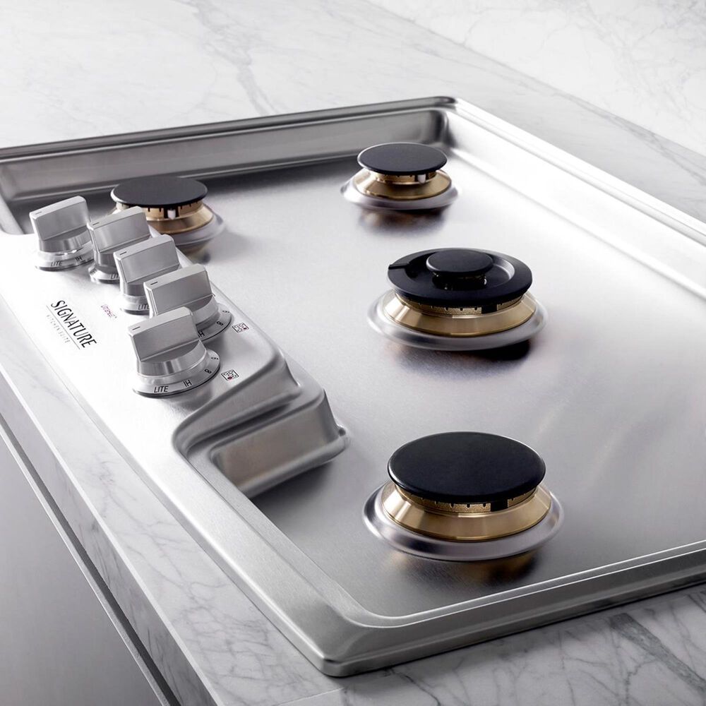Signature Kitchen Suite 30&quot; Gas Cooktop with Red LED Knob in Stainless Steel, , large
