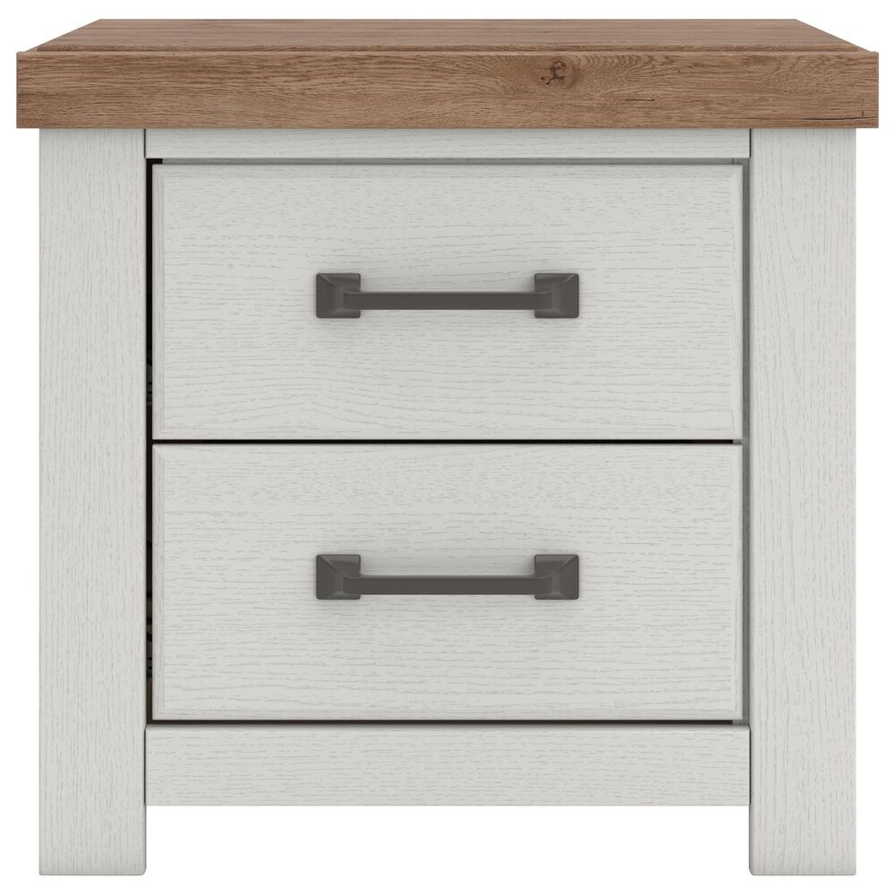 Ashley Savonport 4 Piece Twin Storage Bedroom Set in White and Brown, , large