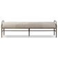 Four Hands Demi Accent Bench in Beige Shearling, , large