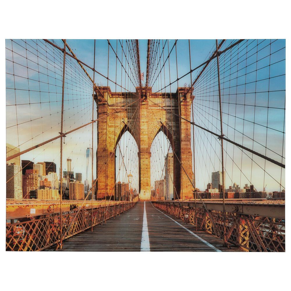 Ashley Shayward 48" x 36" Wall Art in Blue and Amber, , large