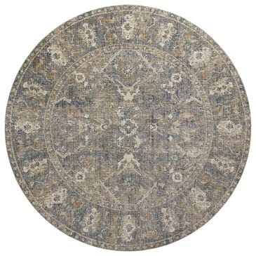 Chris Loves Julia x Loloi Rosemarie 5" Round Sand and Lagoon Area Rug, , large