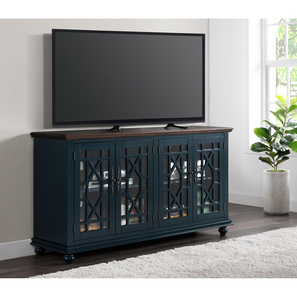 Martin Svensson Home Palisades TV Stand in Catalina Blue/Coffee, , large