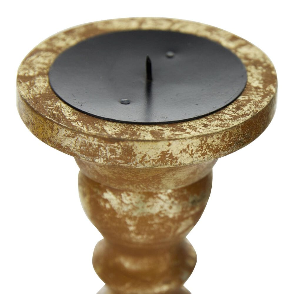 Maple and Jade Decorative Candle Holder in Distressed Gold &#40;Set of 3&#41;, , large