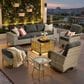 HOMLUX 8-Piece All-weather Rattan Outdoor Patio Furniture Set in Black, , large