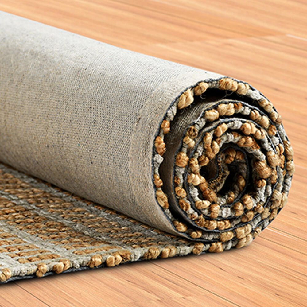 L&amp;R Resources Natural Fiber Geometric Gray 7'9" x 9'9" Area Rug, , large