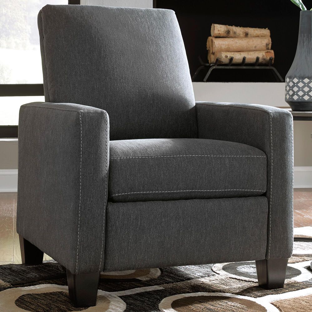 Signature Design by Ashley Dattner Low Leg Recliner in Charcoal, , large