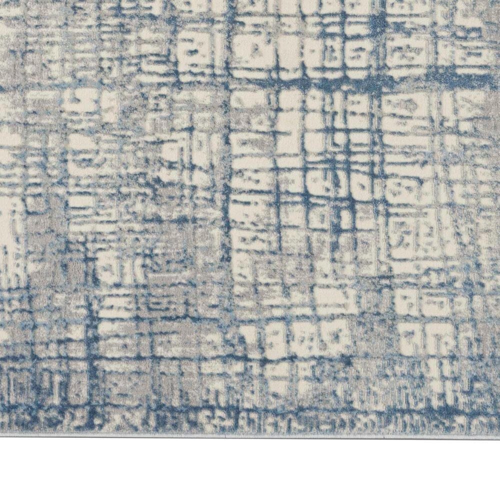 Nourison Rush 7&#39; x 10&#39; Ivory and Blue Area Rug, , large