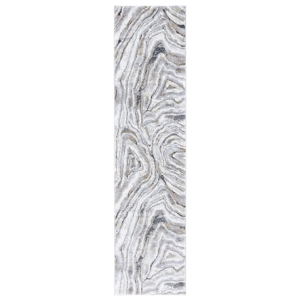 Safavieh Cyrus Shag 2"2" x 9" Beige and Grey Runner, , large