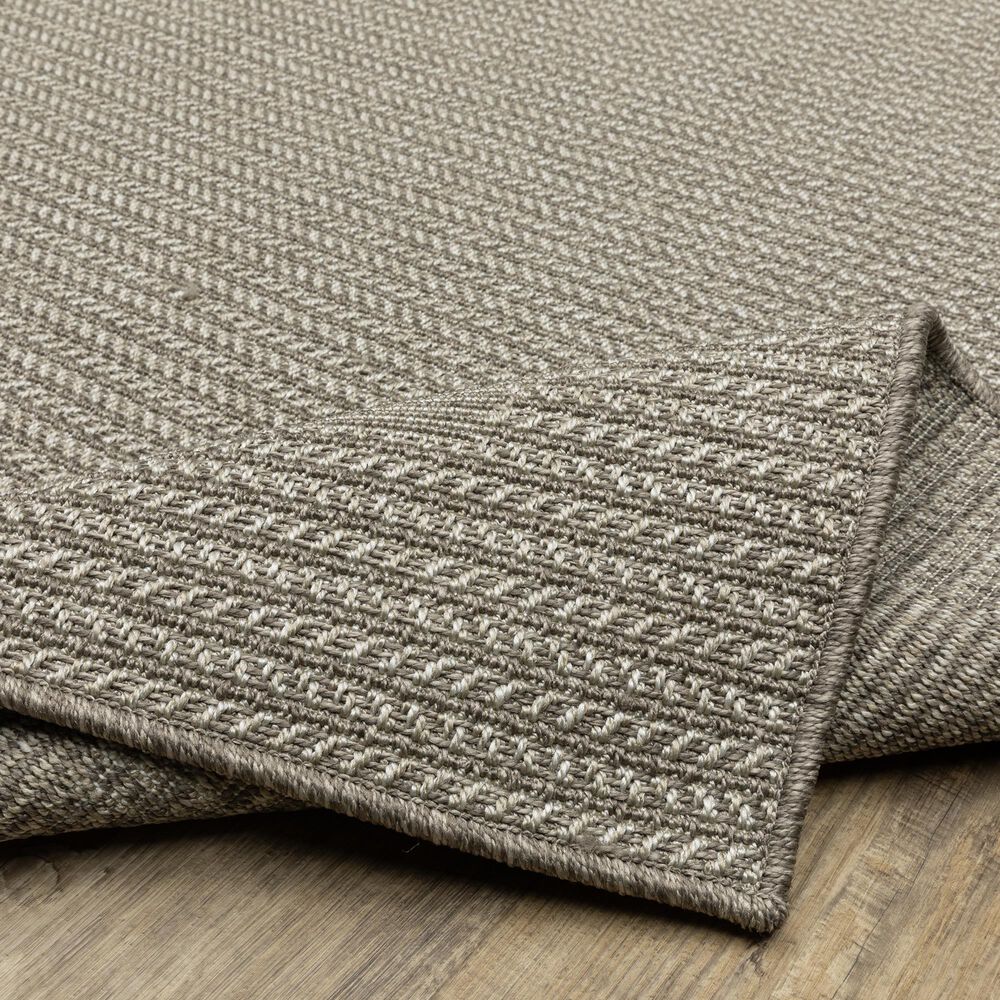 Oriental Weavers Caicos CA05A 1&#39;10&quot; x 7&#39;6&quot; Grey Runner, , large