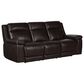 Simon Li Power Reclining Sofa with power Headrest in Triomphe Cordovan, , large