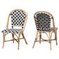 Baxton Studio Ambre Side Chair in Black and White (Set of 2), , large