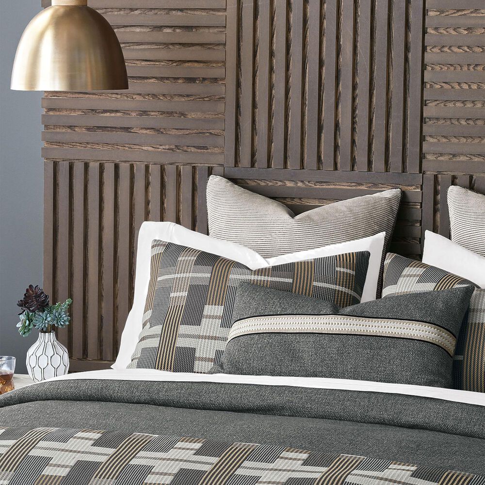 Eastern Accents Enoch 27&quot; Square Euro Pillow Sham in Grigio Smoke and Raya Stone, , large