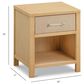 DaVinci Eloise Nightstand with Sand Upholstered Drawer in Honey, , large