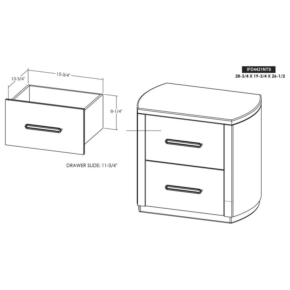 Fallridge Balam 2-Drawer Nightstand in Black, , large