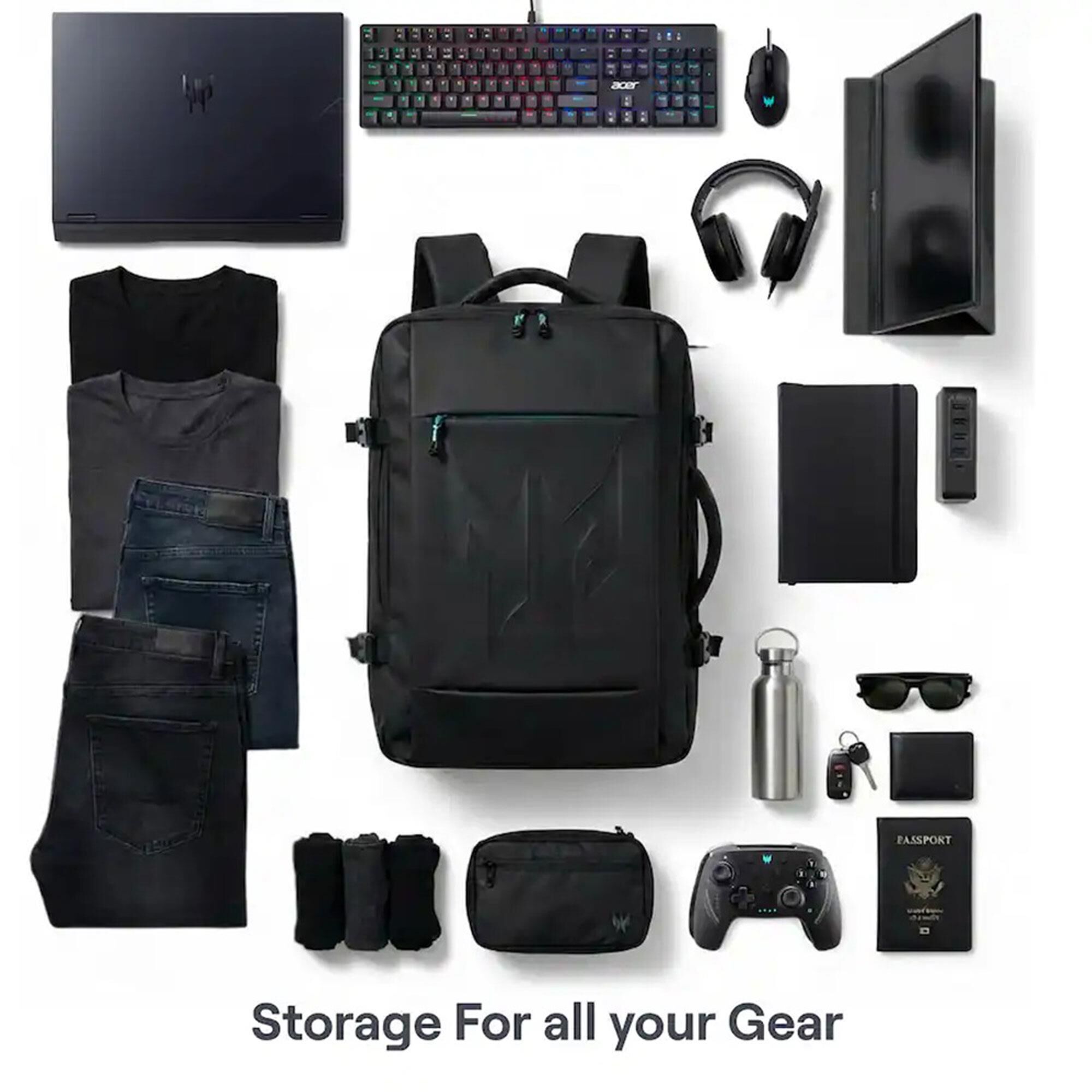 Acer Predator Utility Robust Backpack in Black