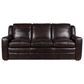 Bordeaux & Co Stationary Leather Sofa in Berlin Dark Brown, , large