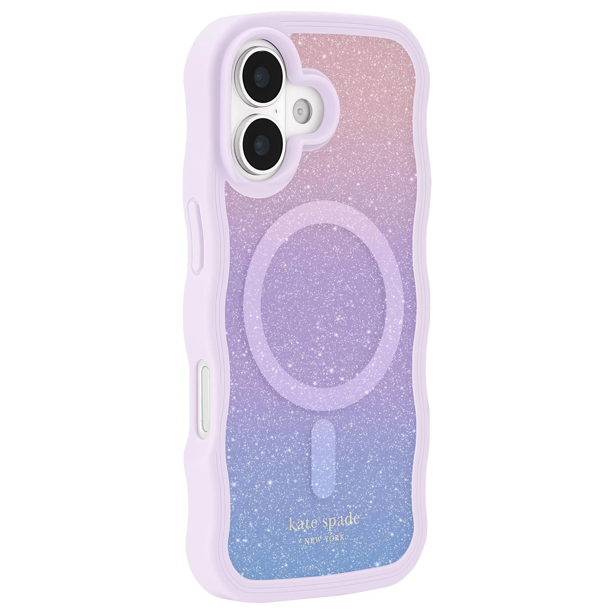 Kate Spade Wavy MagSafe Case for Apple iPhone 17 in Opal Glitter