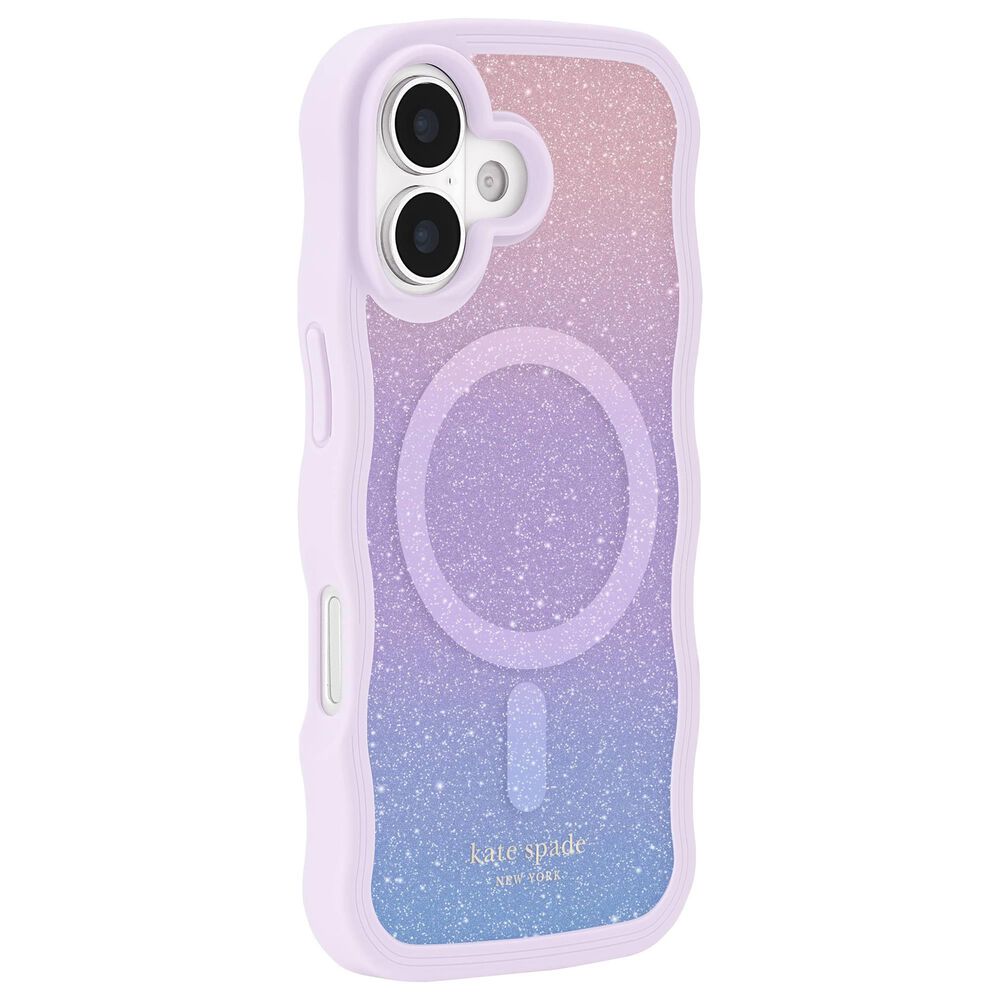 Kate Spade Wavy MagSafe Case for Apple iPhone 17 in Opal Glitter, , large