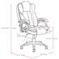 CorLiving Workspace Executive Office Chair in White Leatherette, , large