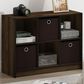 HOMLUX 6-Cube Bookshelf Bookcase with Storage Bins in Columbia Walnut, , large