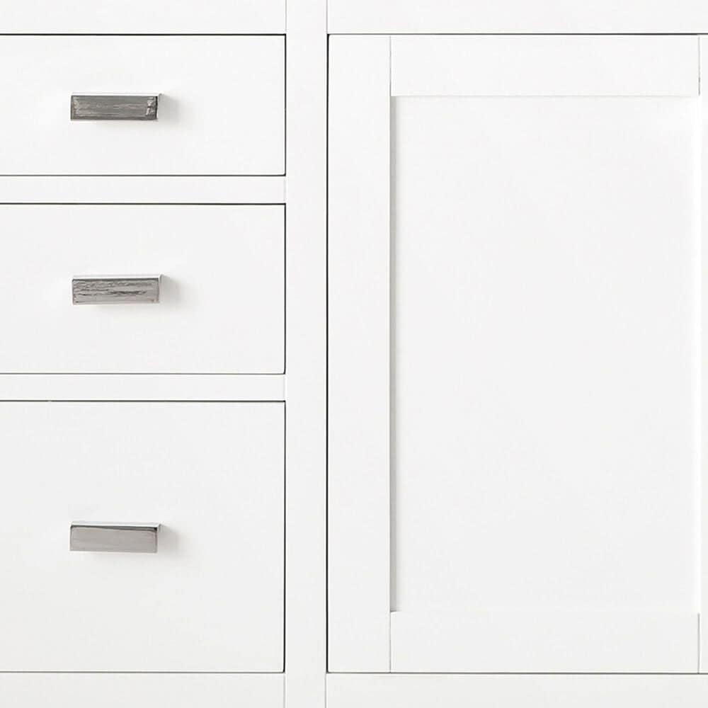 James Martin Vanities Addison 60&quot; Single Bathroom Vanity in Glossy White with 3 cm Eternal Jasmine Pearl Quartz Top and Rectangular Sink, , large