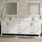 Lexora Home Jacques 80" Double Bathroom Vanity in White with 2 cm White Quartz Top and Rectangular Sinks, , large