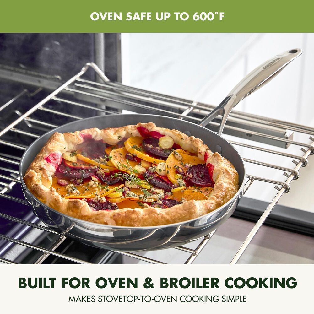Green Pan Valencia Pro 12" Open Frypan in Stainless Steel, , large