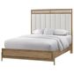Sterling Timber Elure King Upholstered and Strap Panel Bed with Dresser and 2 Nightstands in Latte, , large