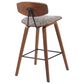 Armen Living Fox Counter Height Stool with Speckled Brown Upholstery in Walnut, , large