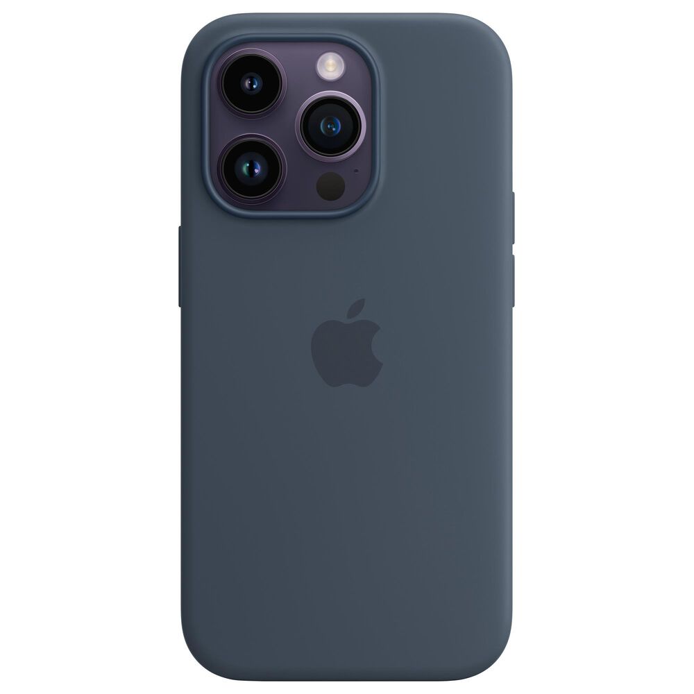 Apple Silicone Case with MagSafe for iPhone 14 Pro in Storm Blue, , large