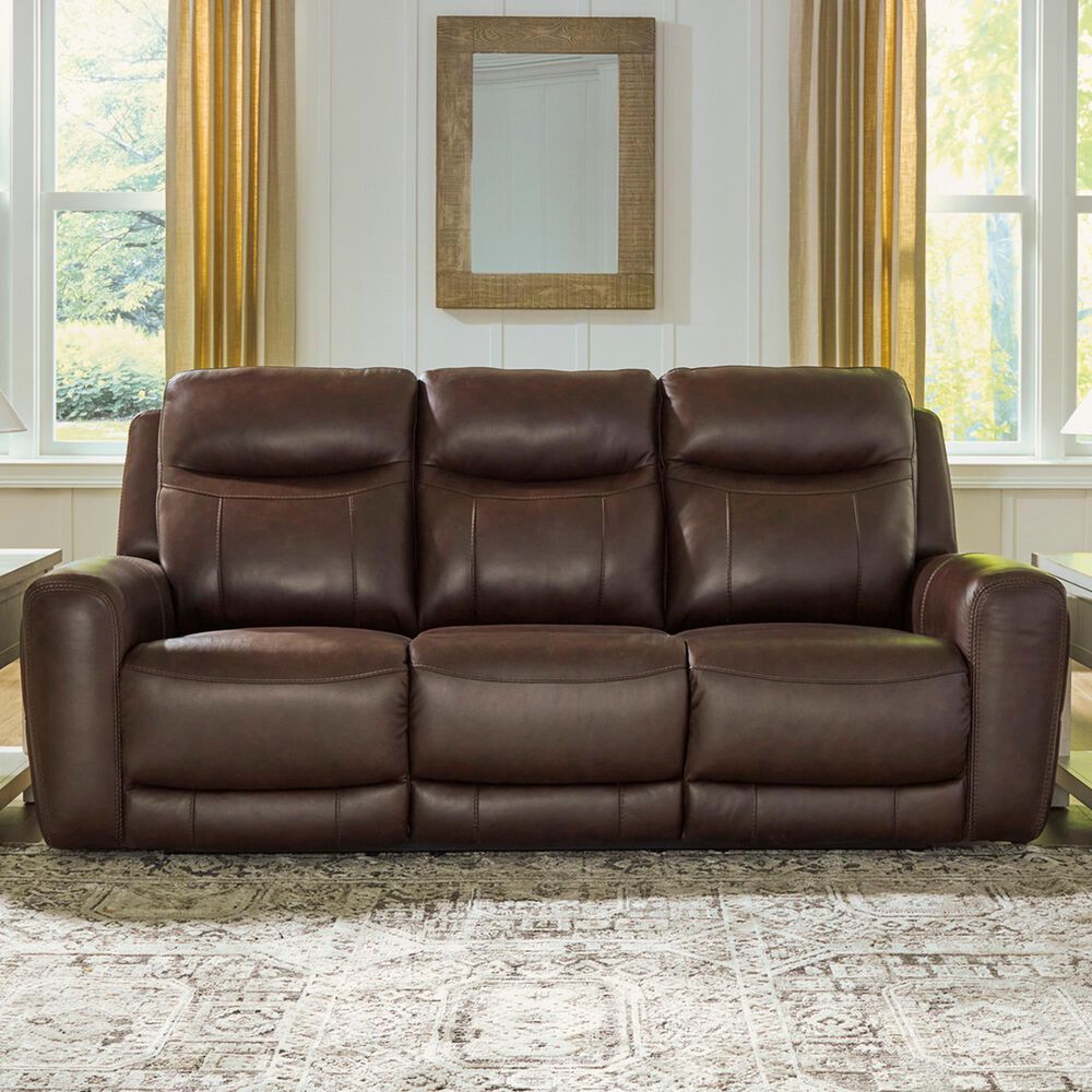Ashley Gravier Power Reclining Sofa with Adjustable Headrest in Cordova, , large