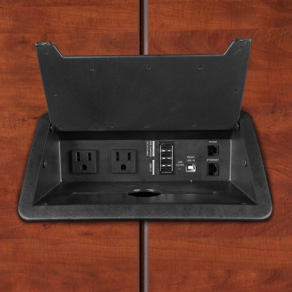 Regency Global Sourcing Array 96" Conference Table in Black and Cherry, , large