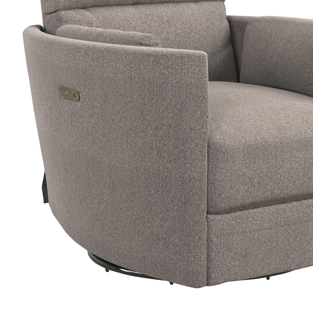 Eastern Shore Compass Power Swivel Glider with USB in Pebble, , large