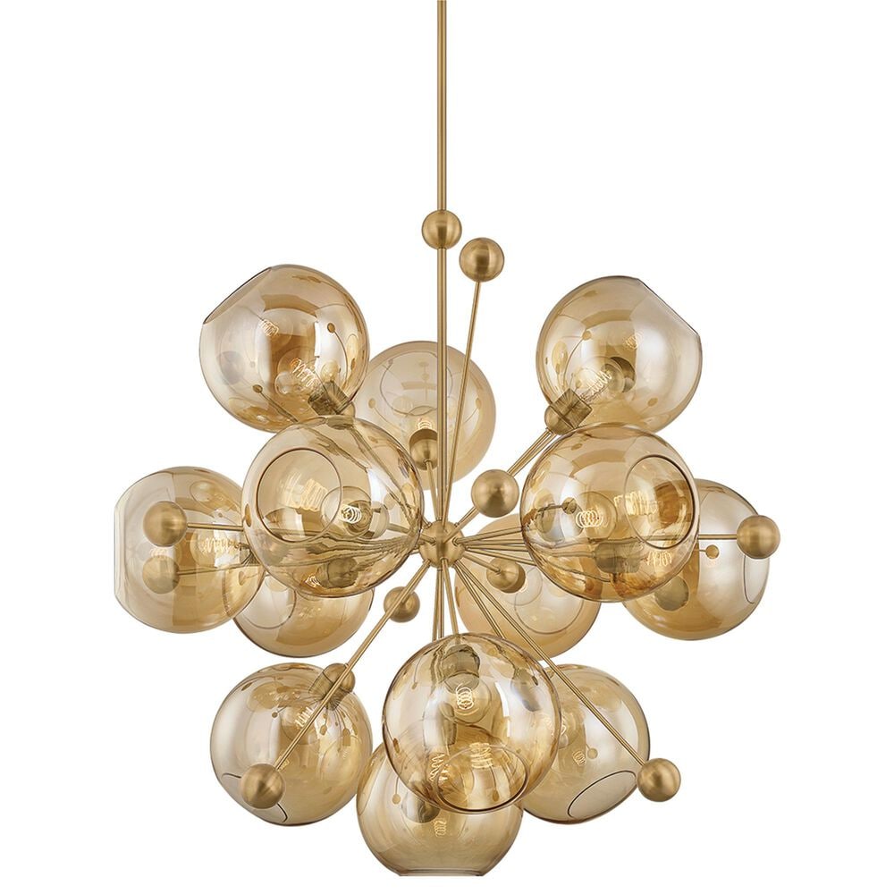 Troy Lighting Ellory 46" 13-Light Chandelier in Patina Brass, , large