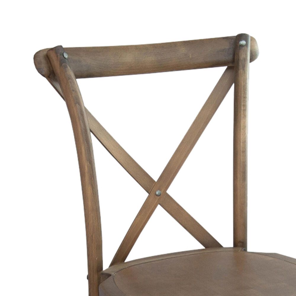 Flash Furniture Advantage XBack Dining Side Chair in Light Brown NFM