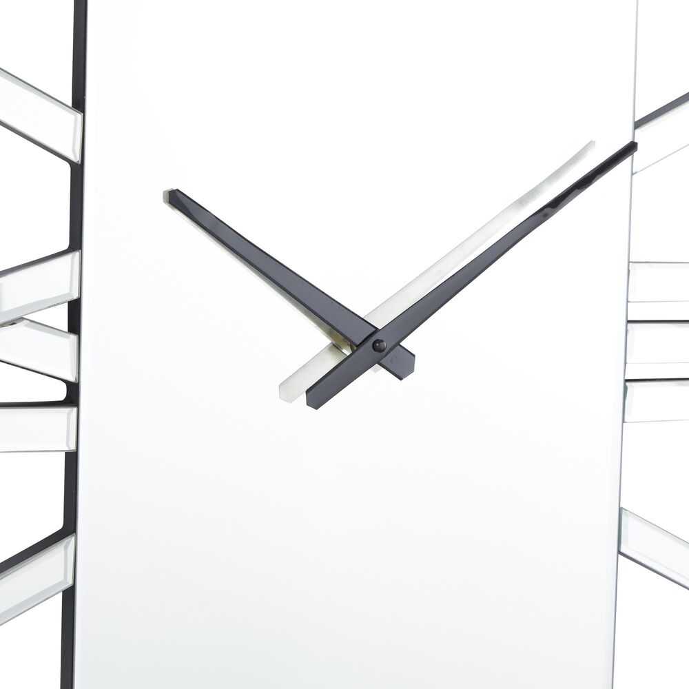 Maple and Jade Glam Wall Clock in Silver, , large