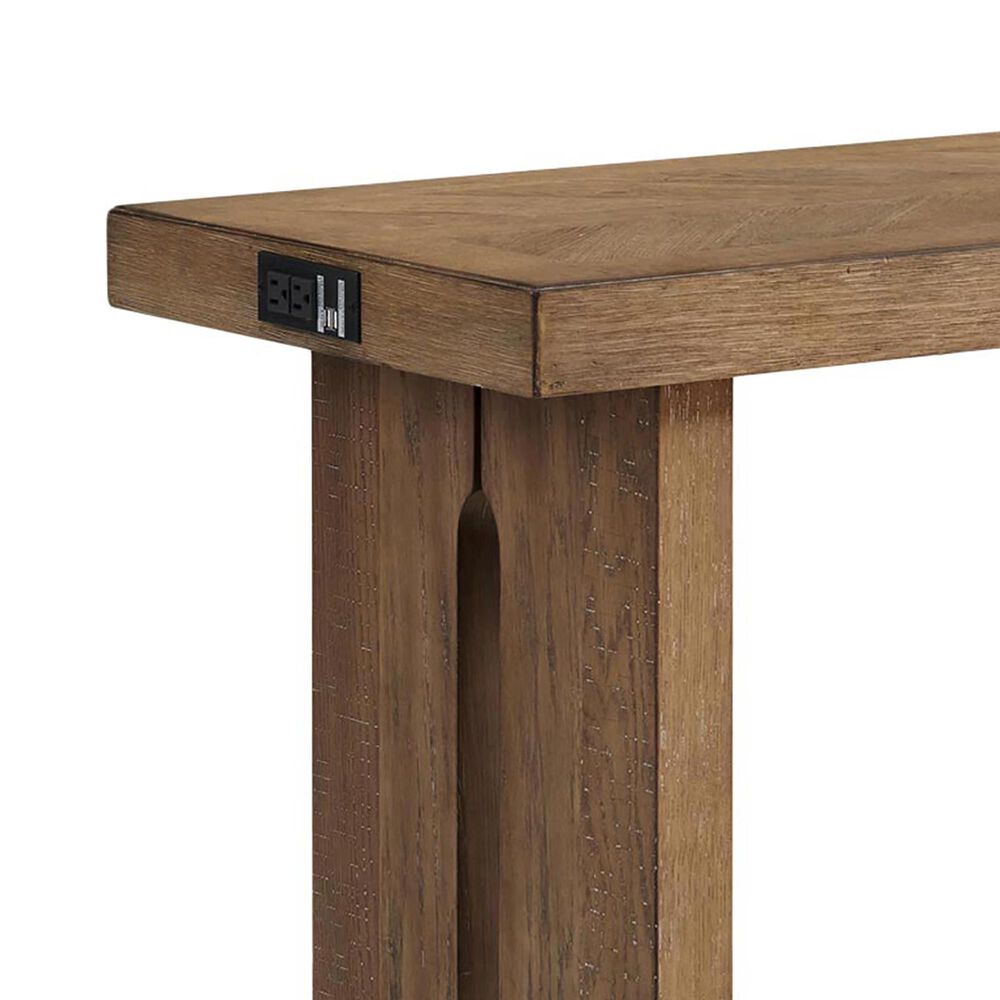 Hawthorne Furniture Landmark Sofa Table in Weathered Oak, , large