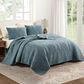 Peking Handicraft Mystic Floral 3-Piece King Quilt Set in Teal, , large