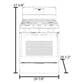 Cafe 30" Slide-IN Front Control Dual-Fuel Double Oven with Convection Range in Matte White with Brushed Bronze Handle, , large