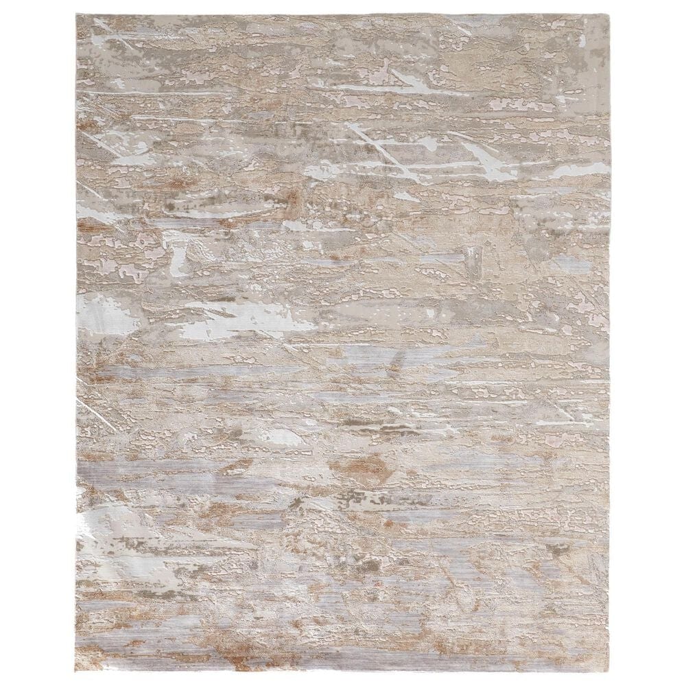 Feizy Laina Abstract 7"10" x 9"6" Beige and Gray Area Rug, , large